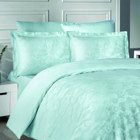 Maxstyle Evgenia Mint Saten 4 Mevsim 200 x 220 cm Çarşaflı Desenli Çift Kişilik Nevresim Takımı Mint Yeşili