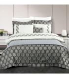 Schafer Nora Pamuklu 4 Mevsim 200 x 220 cm Çarşaflı Desenli Çift Kişilik Nevresim Takımı Gri