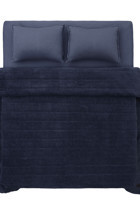Koza Home Lun Pamuklu 4 Mevsim 230 x 240 cm Çarşaflı Düz Çift Kişilik Nevresim Takımı İndigo