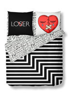Helen George Lover Pamuklu 4 Mevsim 200 x 220 cm Çarşaflı Desenli Çift Kişilik Nevresim Takımı Çok Renkli