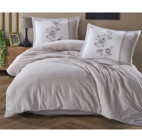 Clasy Suave V6 Pamuklu 4 Mevsim 200 x 220 cm Çarşaflı Desenli Çift Kişilik Nevresim Takımı Gri