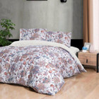 Aryıldız Saten 4 Mevsim 200 x 220 cm Çarşaflı Desenli Çift Kişilik Nevresim Takımı Çok Renkli