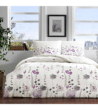 Taç Jenny Ranforce 4 Mevsim 200 x 220 cm Çarşaflı Desenli Çift Kişilik Nevresim Takımı Mor