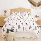 Evidea Soft Belum Pamuklu 4 Mevsim 200 x 220 cm Çarşaflı Desenli Çift Kişilik Nevresim Takımı Çok Renkli