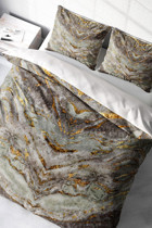 Monohome Marble Pamuklu 4 Mevsim 200 x 220 cm Çarşaflı Desenli Çift Kişilik Nevresim Takımı Çok Renkli