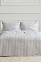 Karaca Home Josef Saten 4 Mevsim 200 x 220 cm Çarşaflı Desenli Çift Kişilik Nevresim Takımı Gri