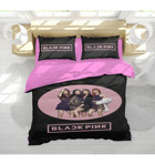 Erays Home Black Pink 3D Dijital Baskılı Pamuklu 4 Mevsim 200 x 220 cm Çarşaflı Desenli Çift Kişilik Nevresim Takımı Siyah-Pembe