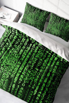 Monohome The Coder 3D Saten 4 Mevsim 200 x 220 cm Çarşaflı Desenli Çift Kişilik Nevresim Takımı Çok Renkli
