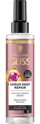 Gliss Deep Repair Hint İnciri - Protein Kompleksi Etki Tuzsuz Boyalı Saçlar Tüm Saçlar İçin Durulanmayan Kadın Saç Kremi 200 ml