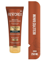 Restorex 7 Besleyici Yağ Badem - Ceviz - Gül - Zeytin Etki Tuzsuz Boyalı Saçlar Kuru Saçlar İçin İçin Kadın Saç Kremi 250 ml