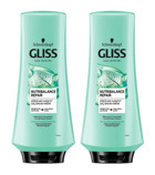 Gliss Nutribalance Repair Huş Ağacı Suyu - Prebiyotik Aktifler Etki Tüm Saçlar İçin Kadın Saç Kremi 2x360 ml