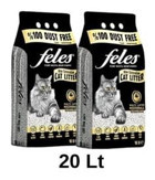 Feles Kokusuz Topaklanan İnce Taneli Bentonit Kedi Kumu 20 lt