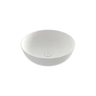 Bocchi Slim Line Modern Tekli 38 cm Seramik Tezgah Üstü Yuvarlak Lavabo Beyaz
