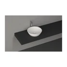 Isvea Sistema Y Modern Tekli 45 cm Seramik Tezgah Üstü Yuvarlak Lavabo Beyaz