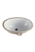 Turkuaz Seramik Hilton Retro Tekli 55 cm Seramik Tezgah Altı Elips Lavabo Krem