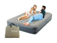 Intex 64118 Katlanır Ev Tipi Çift Kişilik Şişme Yatak Gri