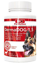 Bio PetActive Dermadog Sarimsakli Maya Hamile Köpekler Tüy Sağlığı 100 Tablet Köpek Vitamini