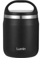 Lumin Flask Çelik 600 ml Yemek Outdoor Termos Siyah