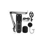 Magicvoice M-800U Profesyonel Condenser 3.5 mm Kablolu Yayıncı Oyuncu Masaüstü Mikrofonu Siyah