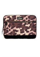 Fudela Brown Dyes Leopar İki Gözlü Oxford Kumaş 15.6 inç Laptop Kılıfı Kahverengi