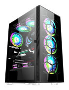 Snt ZEN 211-YG C6 RGB Sıvı Soğutmalı 4 Fanlı Siyah Dikey Kullanım Mid Tower Standart Bilgisayar Kasası