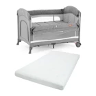 Gulz Omega 20 kg Kapasiteli Ayarlanabilir Taşınabilir Katlanabilir Ara Katlı 70x110 cm Sallanan Anne Yanı Park Yatak Koyu Gri