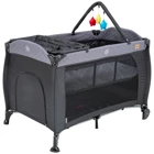 Baby2Go Madrid 28 kg Kapasiteli Ayarlanabilir Taşınabilir Katlanabilir Ara Katlı 70x110 cm Sallanan Anne Yanı Park Yatak Gri