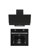 Alveus Lotus MFA 604 - MOD F17 Cam Klasik Davlumbazlı Fırın 2'li Ankastre Set Siyah