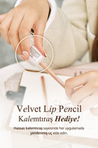 Kremsi Formüle Sahip Dudak Kalemi ve Kalemtıraş Seti Clio Velvet Lip Pencil Set (02 Peach Beige)