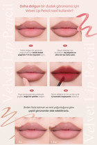 Kremsi Formüle Sahip Dudak Kalemi ve Kalemtıraş Seti Clio Velvet Lip Pencil Set (03 Coffee Brown)