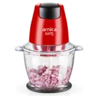 Arnica Gh21132 500 W 1300 ml Plastik Hazneli Çift Bıçaklı Mini Elektrikli Rondo Kırmızı