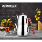 Kahramanlar Prizma Mini Çelik Çaydanlık Kırmızı