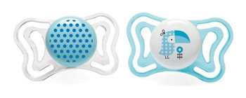 Chicco Pyhsio 2-6 Ay Damaklı Silikon 2'li Emzik Mavi
