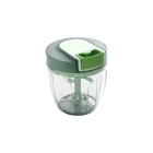Bluebrush 900 ml Plastik Hazneli 4 Bıçaklı İpli Doğrayıcı Siyah