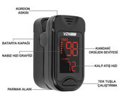 VZN Sho-3001 Parmak Tipi Pulse Oksimetre Saturasyon