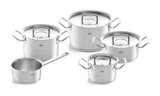 Fissler Original Profi Collection 9 Parça Cam Kapaklı Çelik Saplı Çelik Tencere Seti