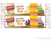 Koroplast Limon Kokulu Büzgülü Orta Boy Çöp Poşeti Desenli