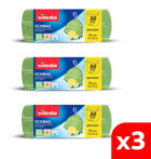 Vileda Limon Kokulu Büzgülü Orta Boy 55x55 cm Çöp Poşeti 3x15 Adet Yeşil