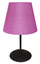 D-light Zen Kumaş Pembe Tekli Metal Abajur