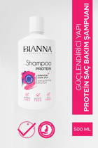 Bianna Protein Onarıcı Düz Saçlar İçin Sülfatsız Keratin Kremsiz Şampuan Unisex Şampuanı 500 ml