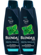 Blendax Onarıcı Düz Saçlar İçin Mentollü Kremsiz Şampuan Erkek Şampuanı 2x500 ml