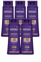 Restorex Collagen&Biotin Düz Saçlar İçin Parabensiz Kremsiz Şampuan Unisex Şampuanı 5x500 ml