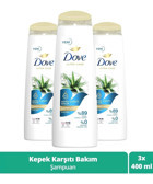 Dove Ultra Care Kepek Karşıtı Düz Saçlar İçin Aloe Vera Kremsiz Şampuan Unisex Şampuanı 3x400 ml