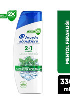 Head & Shoulders Mentol Arındırıcı Düz Saçlar İçin Mentollü Parabensiz Kremsiz Şampuan Unisex Şampuanı 330 ml