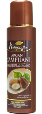 Habipoğlu Onarıcı Düz Saçlar İçin Argan Yağlı Parabensiz Kremsiz Şampuan Unisex Şampuanı 400 ml