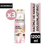 Pantene Hacimli ve Havalı Hacim Veren Arındırıcı Düz Saçlar İçin Kremsiz Şampuan Unisex Şampuanı 400 ml
