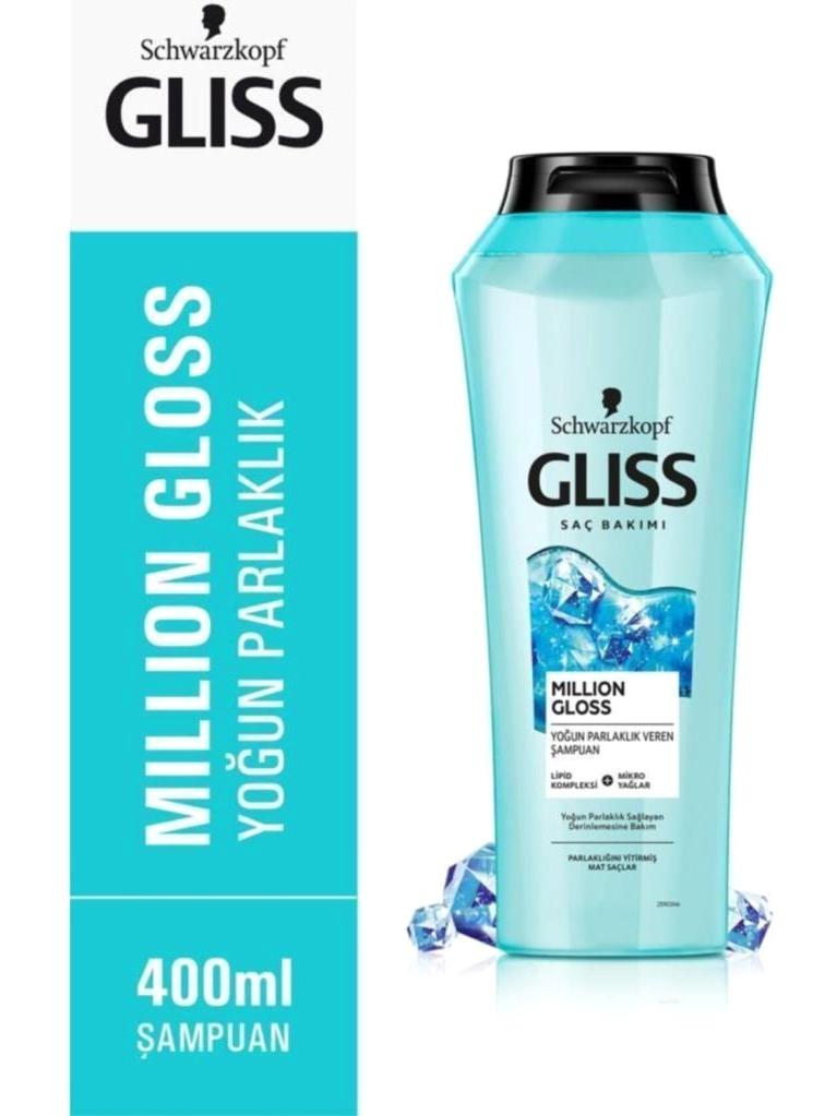 Schwarzkopf Million Gloss Düz Saçlar İçin Kremsiz Şampuan Unisex Şampuanı 400 ml