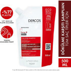 Vichy Dercos Energisant Saç Dökülmesine Karşı Düz Saçlar İçin Parabensiz Kremsiz Şampuan Unisex Şampuanı 500 ml