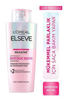 L'oréal Paris Elseve Glycolic Gloss Onarıcı Düz Saçlar İçin Kremsiz Şampuan Unisex Şampuanı 200 ml