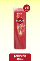 Elidor Superblend Renk Koruyucu Düz Saçlar İçin Kremsiz Şampuan Unisex Şampuanı 6x400 ml